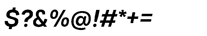 Tatype Neue Semi Bold Italic Font OTHER CHARS