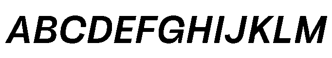 Tatype Neue Semi Bold Italic Font UPPERCASE