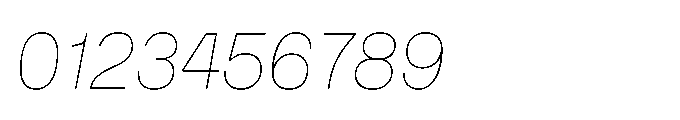 Tatype Neue Thin Italic Font OTHER CHARS