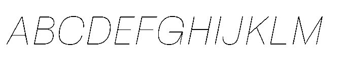 Tatype Neue Thin Italic Font UPPERCASE