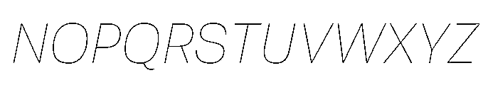 Tatype Neue Thin Italic Font UPPERCASE
