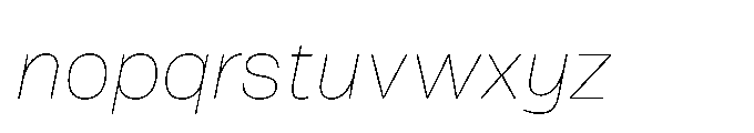 Tatype Neue Thin Italic Font LOWERCASE