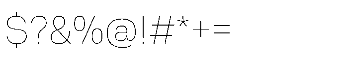 Tatype Neue Thin Font OTHER CHARS