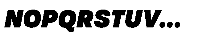 Tatype Neue VF Italic Extra Black Italic Font UPPERCASE