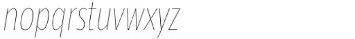 Taz Condensed Hair14 Italic Font LOWERCASE