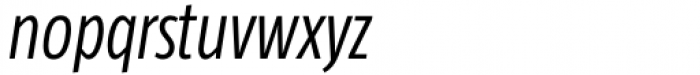 Taz Condensed SemiLight Italic Font LOWERCASE