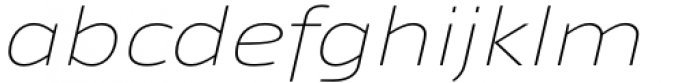 Taz Extended UltraLight Italic Font LOWERCASE