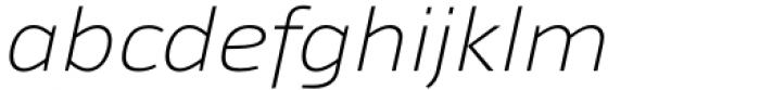 Taz Wide ExtraLight Italic Font LOWERCASE