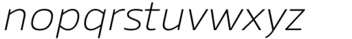 Taz Wide ExtraLight Italic Font LOWERCASE