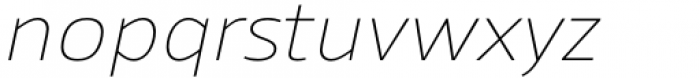 Taz Wide UltraLight Italic Font LOWERCASE