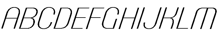 Talisman Compact Variable Extralight Italic 2 Font UPPERCASE