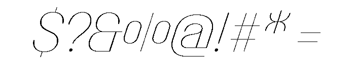 Talisman Compact Variable Hairline Italic 2 Font OTHER CHARS