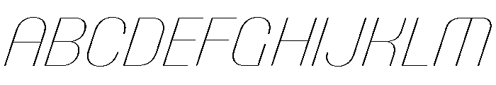 Talisman Compact Variable Hairline Italic 2 Font UPPERCASE