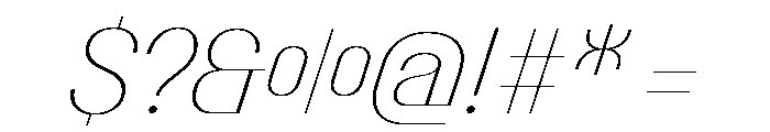 Talisman Compact Variable Thin Italic 2 Font OTHER CHARS