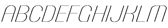 Talisman Compact Variable Thin Italic 2 Font UPPERCASE