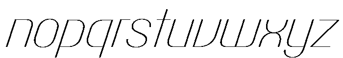 Talisman Compact Variable Thin Italic 2 Font LOWERCASE