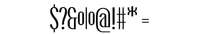 Talisman Compressed Regular Font OTHER CHARS