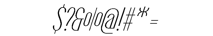 Talisman Compressed Variable Extralight Italic 2 Font OTHER CHARS