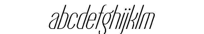Talisman Compressed Variable Extralight Italic 2 FONT