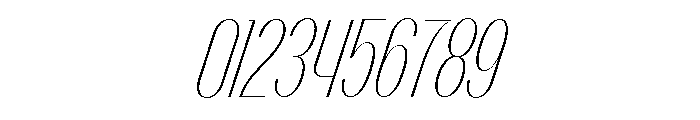 Talisman Compressed Variable Hairline Italic 2 Font OTHER CHARS