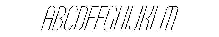 Talisman Compressed Variable Hairline Italic 2 Font UPPERCASE