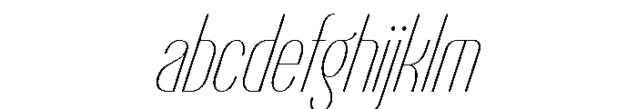 Talisman Compressed Variable Hairline Italic 2 FONT