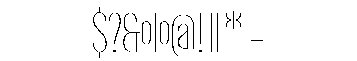 Talisman Compressed Variable Hairline Italic Font OTHER CHARS