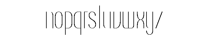 Talisman Compressed Variable Hairline Italic Font LOWERCASE