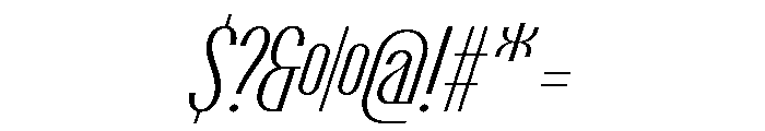 Talisman Compressed Variable Light Italic 2 Font OTHER CHARS