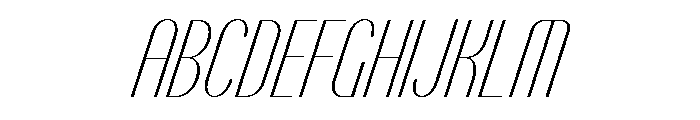 Talisman Compressed Variable Thin Italic 2 Font UPPERCASE