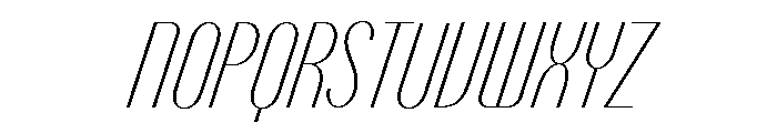 Talisman Compressed Variable Thin Italic 2 Font UPPERCASE