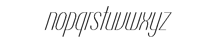 Talisman Compressed Variable Thin Italic 2 Font LOWERCASE