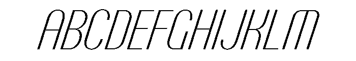 Talisman Condensed Variable Extralight Italic 2 Font UPPERCASE