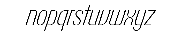 Talisman Condensed Variable Extralight Italic 2 Font LOWERCASE