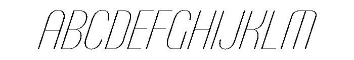 Talisman Condensed Variable Hairline Italic 2 Font UPPERCASE