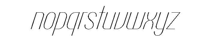 Talisman Condensed Variable Hairline Italic 2 Font LOWERCASE