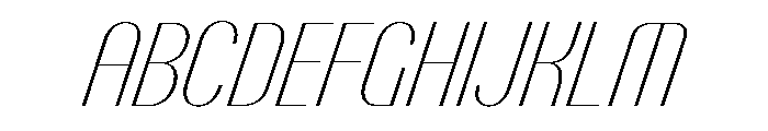 Talisman Condensed Variable Thin Italic 2 Font UPPERCASE