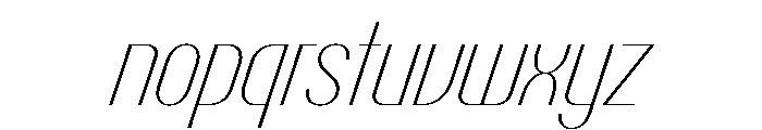 Talisman Condensed Variable Thin Italic 2 Font LOWERCASE