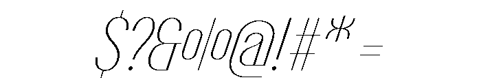 Talisman Italic 65 Font OTHER CHARS