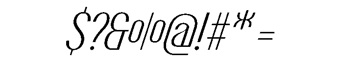 Talisman Italic 67 Font OTHER CHARS