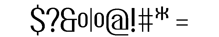 Talisman Narrow Regular Font OTHER CHARS