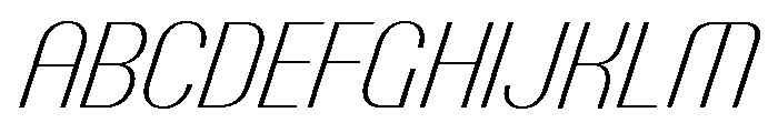 Talisman Narrow Variable Extralight Italic 2 Font UPPERCASE