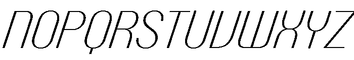 Talisman Narrow Variable Extralight Italic 2 Font UPPERCASE