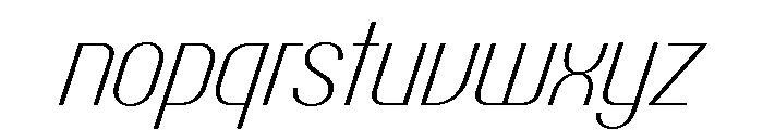 Talisman Narrow Variable Extralight Italic 2 Font LOWERCASE