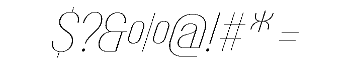 Talisman Narrow Variable Hairline Italic 2 Font OTHER CHARS
