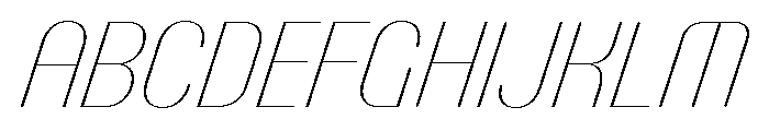 Talisman Narrow Variable Hairline Italic 2 Font UPPERCASE