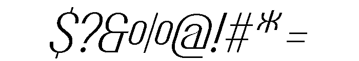 Talisman Narrow Variable Light Italic 2 Font OTHER CHARS