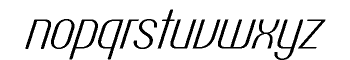 Talisman Narrow Variable Light Italic 2 Font LOWERCASE