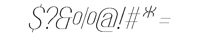 Talisman Narrow Variable Thin Italic 2 Font OTHER CHARS