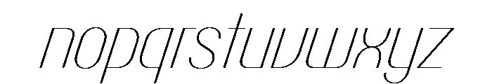 Talisman Narrow Variable Thin Italic 2 Font LOWERCASE